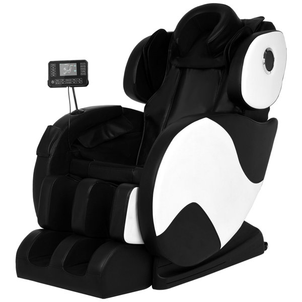 Inbox Zero Faux Leather Power Reclining Heated Massage Chair with